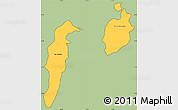 Savanna Style Simple Map of San Andres y Providencia, cropped outside