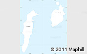 Silver Style Simple Map of San Andres y Providencia