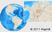 Shaded Relief Location Map of Barrancabermeja