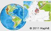 Physical Location Map of Guadalupe, highlighted country, highlighted parent region