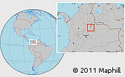 Gray Location Map of Paramo