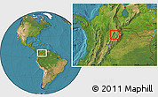 Satellite Location Map of Paramo