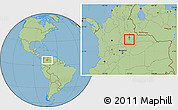 Savanna Style Location Map of Paramo