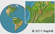 Satellite Location Map of San Gil