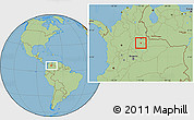 Savanna Style Location Map of San Gil