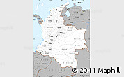 Gray Simple Map of Colombia