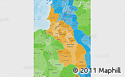 Political Shades Map of Sucre