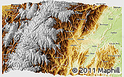 Physical 3D Map of Chaparral