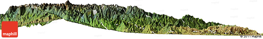 Satellite Horizon Map of Chaparral