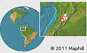Satellite Location Map of Chaparral, highlighted parent region