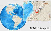 Shaded Relief Location Map of Chaparral