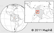 Blank Location Map of Espinal, highlighted country, highlighted parent region, within the entire country