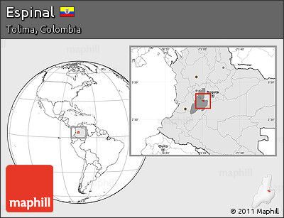 Blank Location Map of Espinal, highlighted country, highlighted parent region