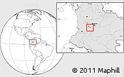 Blank Location Map of Espinal, highlighted country