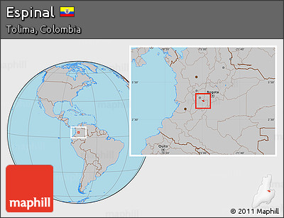 Gray Location Map of Espinal