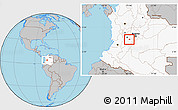 Gray Location Map of Espinal, highlighted country