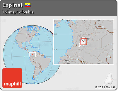 Gray Location Map of Espinal, highlighted parent region