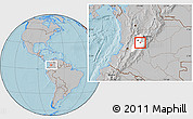 Gray Location Map of Espinal, highlighted parent region, hill shading