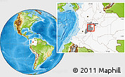 Physical Location Map of Espinal, highlighted country, highlighted parent region