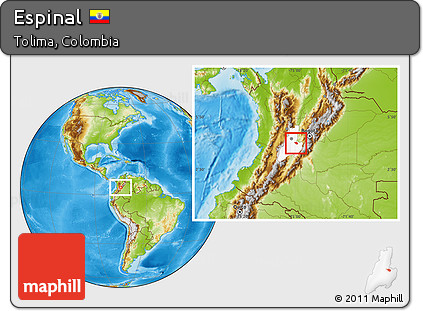 Physical Location Map of Espinal, highlighted parent region