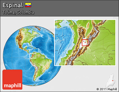 Physical Location Map of Espinal, highlighted parent region