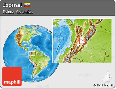 Physical Location Map of Espinal, highlighted parent region