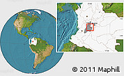 Satellite Location Map of Espinal, highlighted country, highlighted parent region