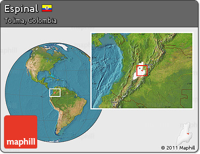 Satellite Location Map of Espinal, highlighted parent region