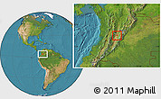 Satellite Location Map of Espinal