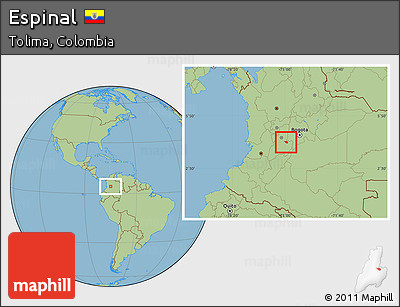 Savanna Style Location Map of Espinal