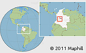 Savanna Style Location Map of Espinal, highlighted country, within the entire country