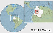 Savanna Style Location Map of Espinal, highlighted country, highlighted parent region, within the entire country, hill shading