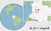 Savanna Style Location Map of Espinal, highlighted country