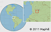 Savanna Style Location Map of Espinal
