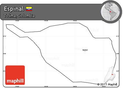 Blank Simple Map of Espinal, cropped outside