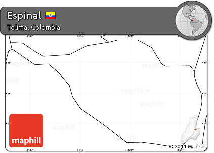 Blank Simple Map of Espinal, no labels