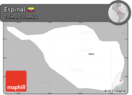 Gray Simple Map of Espinal