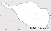 Silver Style Simple Map of Espinal, cropped outside