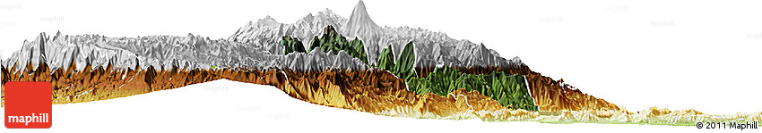 Satellite Horizon Map of Ibague, physical outside