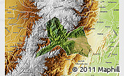 Satellite Map of Ibague, physical outside
