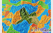 Satellite Map of Ibague, political outside