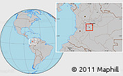 Gray Location Map of Melgar