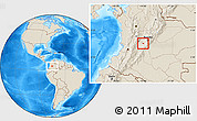 Shaded Relief Location Map of Melgar