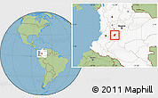 Savanna Style Location Map of Natagaima, highlighted country