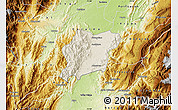Shaded Relief Map of Natagaima, physical outside
