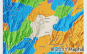 Shaded Relief Map of Natagaima, political outside