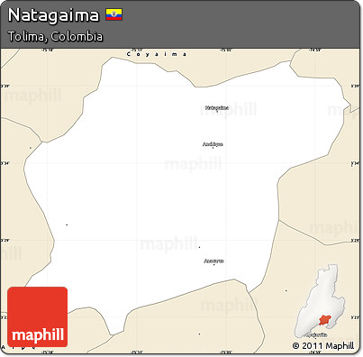 Classic Style Simple Map of Natagaima
