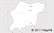 Silver Style Simple Map of Natagaima, cropped outside