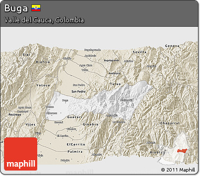 Classic Style 3D Map of Buga