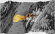 Physical 3D Map of Buga, darken, desaturated